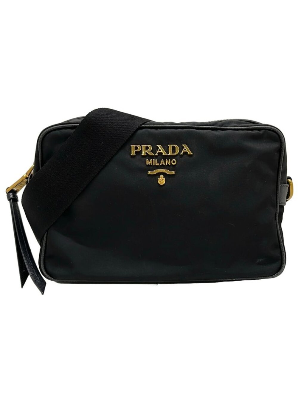 Prada Shoulder Bag Black Gold